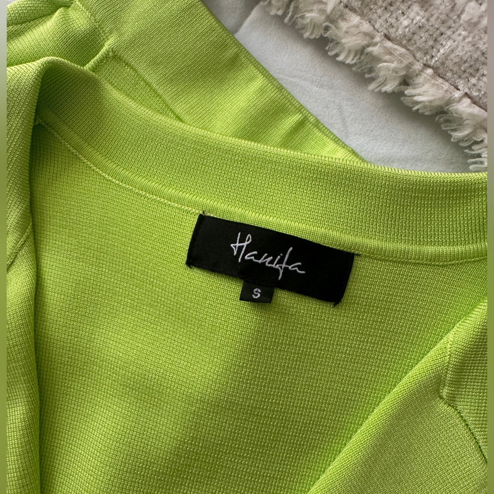 Hanifa Vibrant Green Knitwear Skirt Set - Picture 3 of 6